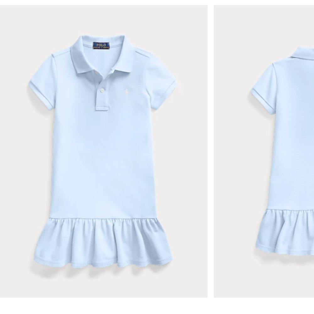 cotton mesh polo dress